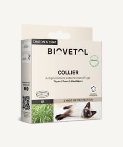 Collier antiparasitaire chat BIO, 1 pièce